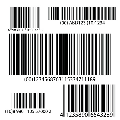 Bar Code Direct Barcode Set Vector Universal Product Scan Code Stock Illustration ...