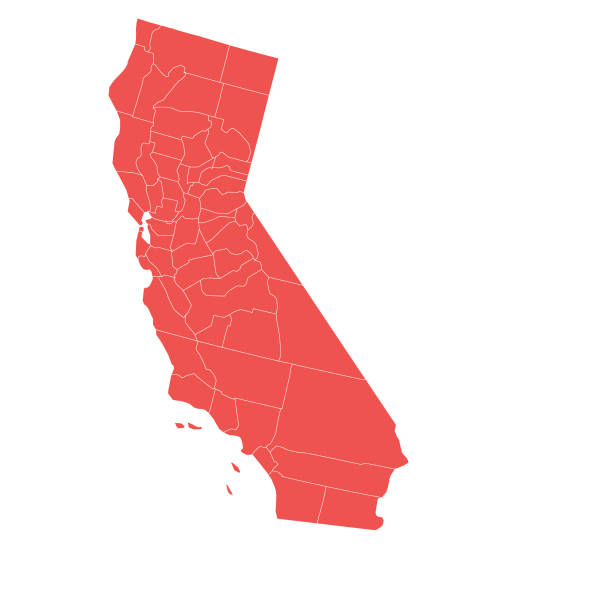 карта штата калифорния со округами - map data social media technology stock illustrations