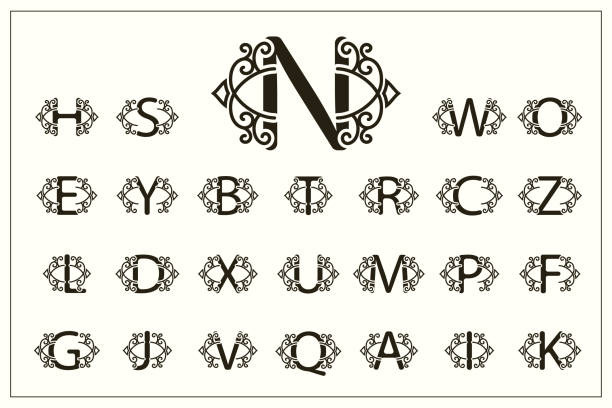 Set of Stylish Capital Letters. Vintage Logos. Filigree Monograms. Beautiful Collection. English Alphabet. Simple Drawn Emblems. Graceful Style. Design of Calligraphic Insignia. Vector Illustration Vector Illustration of Set of Stylish Capital Letters. Vintage Logos. Filigree Monograms. Beautiful Collection. English Alphabet. Simple Drawn Emblems. Graceful Style. Design of Calligraphic Insignia. script letter l stock illustrations
