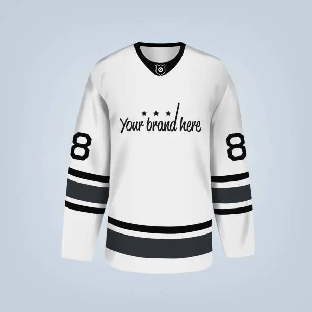 Vector illustration of Vector illustration of hockey team jersey template