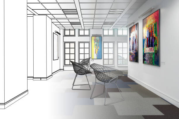 istock Painting Gallery (draft) - 3d illustration 1132434820