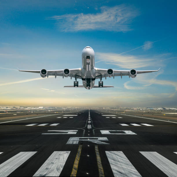 istock Airplane taking off from the airport. 1132443136