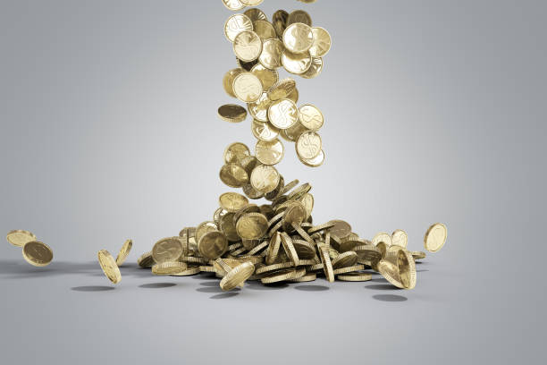 istock gold coins with dollar sign fall on graund 3d illustration on a grey background 1132449272