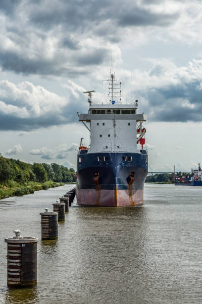 istock Freighter in waiting position on the Kiel Canal 1132450014