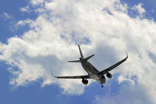 istock Jet airplane flying in the sky 1132456422