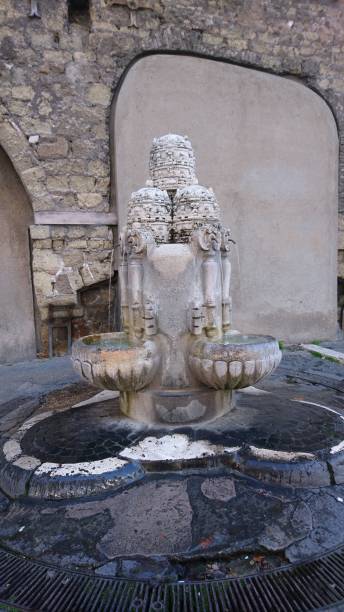 istock Fountain with the Vatican symbol 1132457427