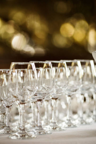 istock Glasses for wine and champagne at a buffet table 1132458456
