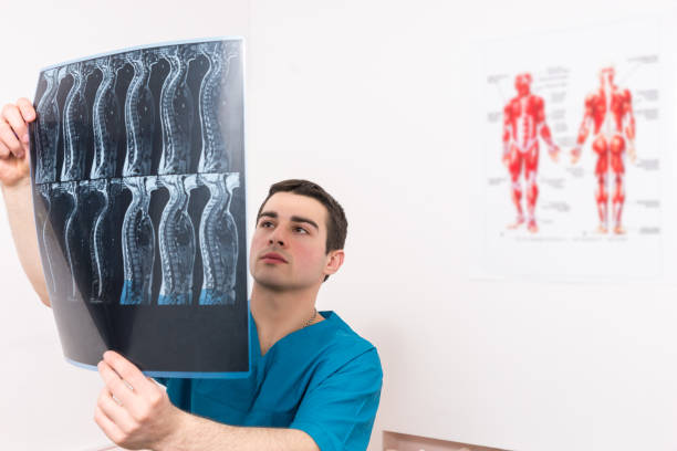 istock Physiotherapist, radiographer or doctor and x-ray 1132474709