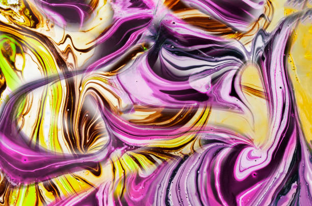 istock Acrylic color mixed in many colors 1132475955