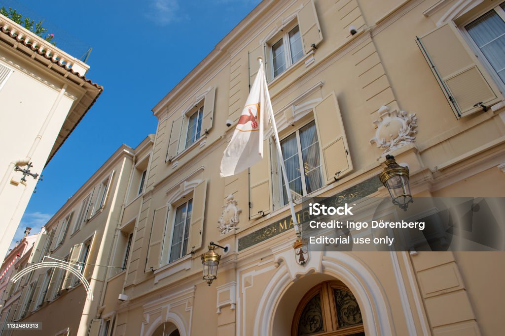 Historic Town Hall In Monaco Stock Photo - Download Image Now - Monaco ...
