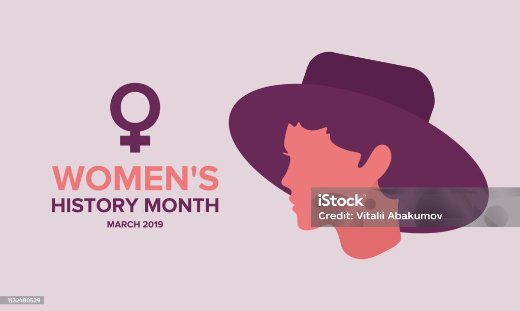 Women es History Month. Gefeiert im März in den USA, Großbritannien und Australien - Lizenzfrei Frauen Vektorgrafik