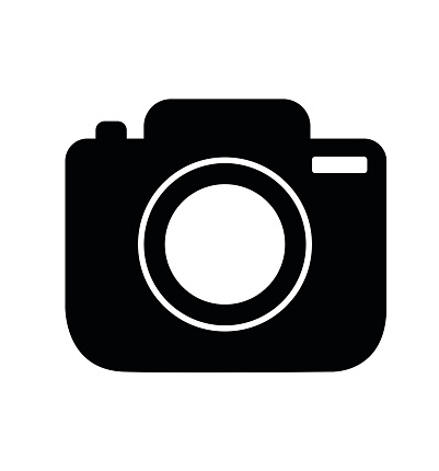 Photo camera icon in trendy flat isolated on white background symbol for web site, app vector illustration eps 10