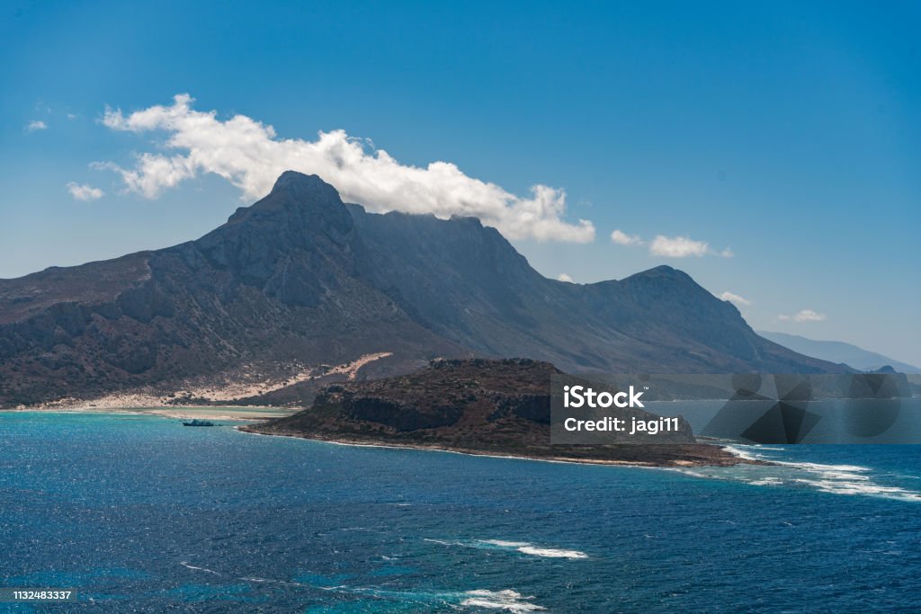 View from Gramvousa View from the fortress Gramvousa Bay of Water Stock Photo