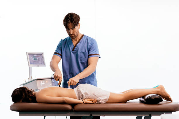 istock Physiotherapist giving backstroke therapy to a woman 1132485913