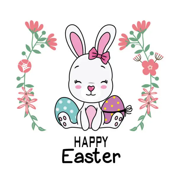 Vector illustration of Easter card