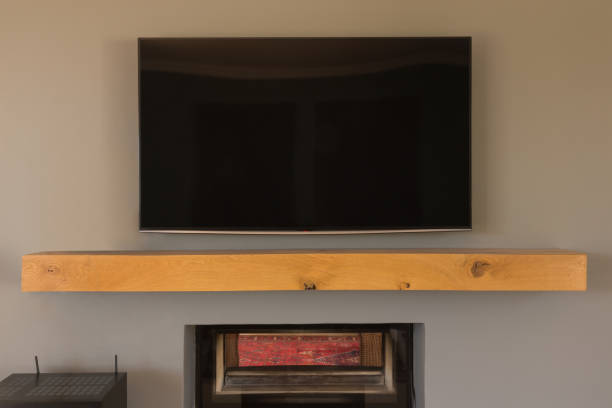 istock Wall mounted television at home 1132487425