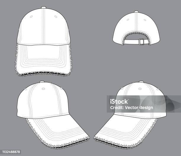 Baseball Cap Vector Math Baseball Cap Vector For Template Stock Illustration - Download Image ...