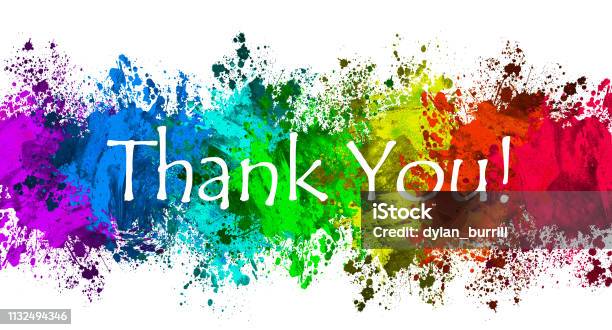 Paint Splatter Dziękuję - zdjęcia stockowe i więcej obrazów Thank You - Angielski zwrot - Thank You - Angielski zwrot, Wdzięczność, Sztuka