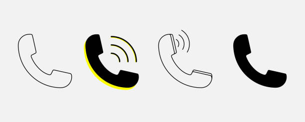istock Variation phone sign messenger and call icons vector in trendy flat style isolated on white background for web, app, logo, symbol and ui. EPS 10 telephone illustration 1132494854