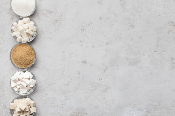 istock Various kinds of sugar cubes, pieces ands sand 1132503631