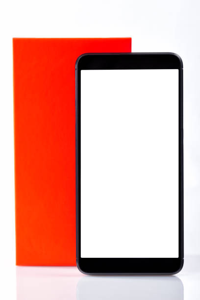 istock A modern black smartphone with blank screen in front of its box isolated 1132503705