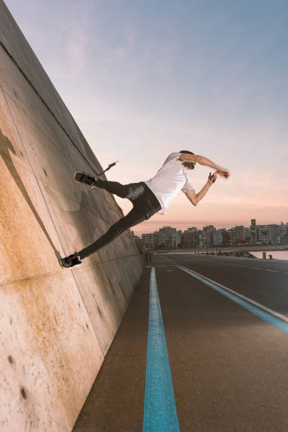 istock young sportsman practicing parkour. 1132504516