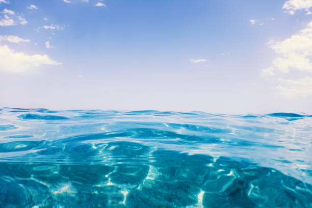 istock Sea wave close up, low angle view water background 1132507651
