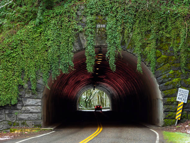 Cornell Road Tunnel #1 with Car Portland Oregon