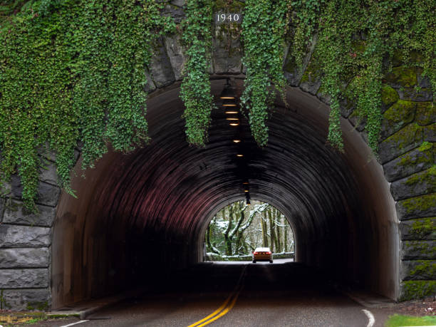 istock Portland Oregon Cornell Road Tunnel #1 with Car 1132509976