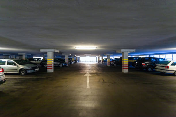 istock public parking in the building 1132511414