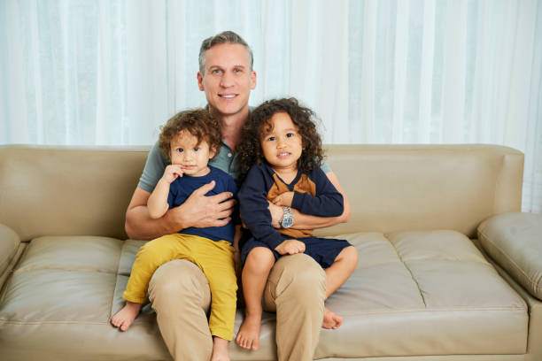 istock Happy father of two 1132513101