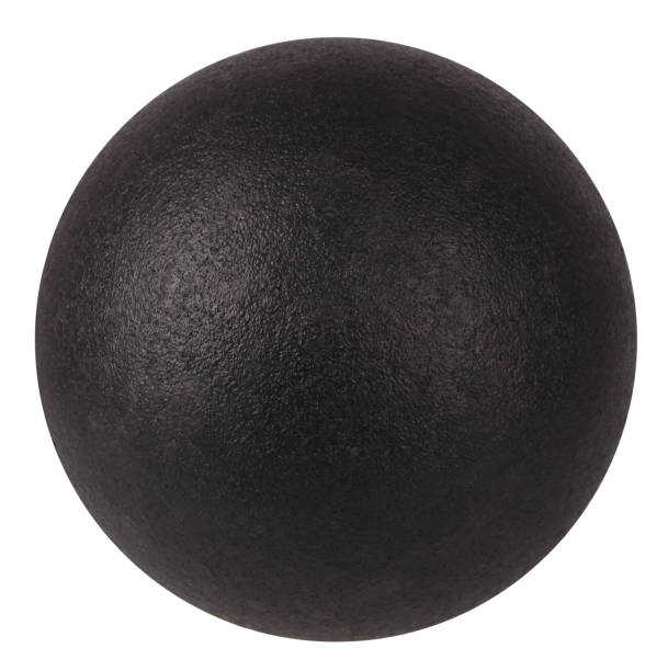 istock Black ball dark particle or globe sphere isolated on white background 1132514891