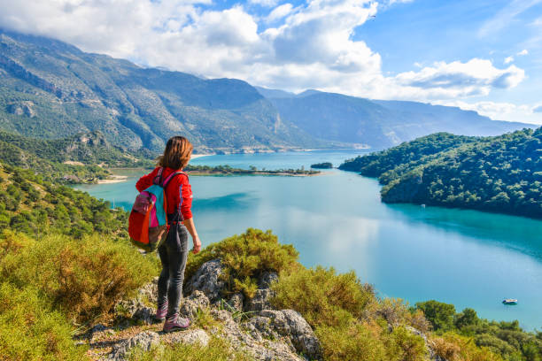istock Hiker alone on top of the mountain . 1132516161