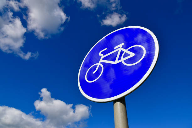 Bicycle sign stock photo