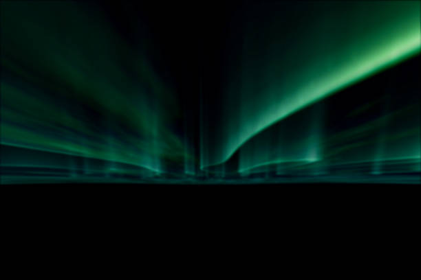 green northern lights against black back groundgreen northern lights against black back ground