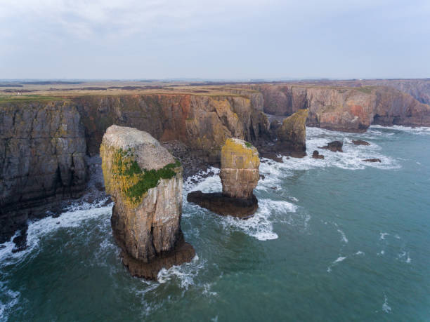 istock Aerial view of the Stack Rocks 1132521601