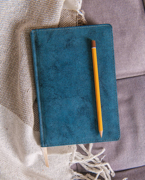 istock Top view with notebook and pencil. Mock up for design 1132523601