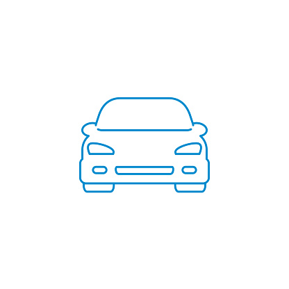 Car line icon for web, mobile and infographic. Vector icon isolated on white background.
