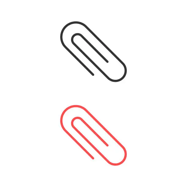 Vector illustration of Paper Clip Icon.