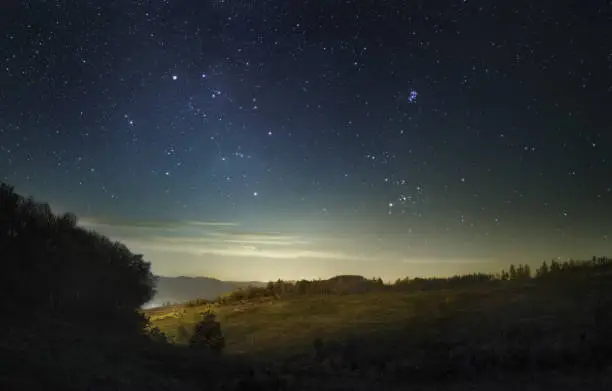 A picture of the fading stars of Milky Way before the dawn