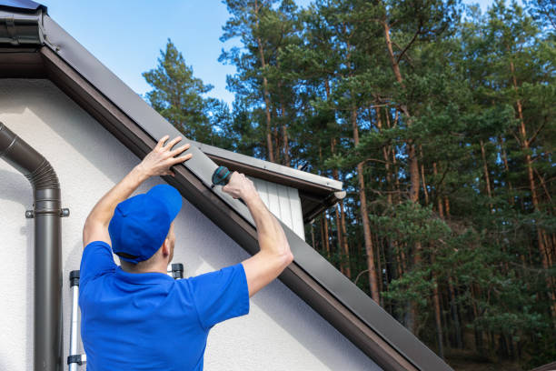 istock roofer installing metal drip edge profile on the house roof 1132536562