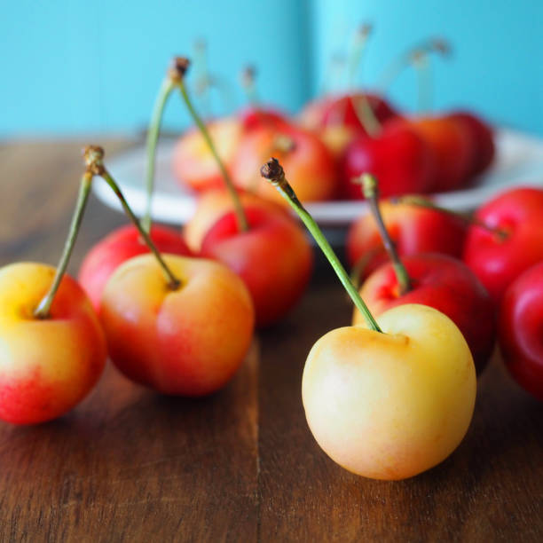 istock Red and Yellow Rainier Cherries on Table 1132541162