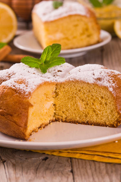 istock Cake with lemon cream filling. 1132541616