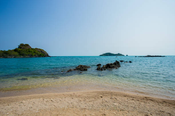 タル島、ビーチ、ラヨーン、夏、タイ - beach sunset sand wood ストックフォトと画像