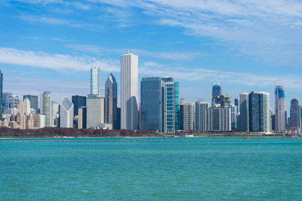istock Beautiful panoramic view of Chicago city skyline 1132541864