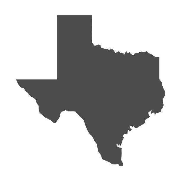 texas map icon. vektor texas-form isoliert auf weißem hintergrund. - austin texas stock-grafiken, -clipart, -cartoons und -symbole