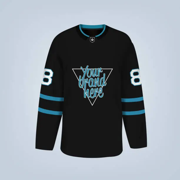 Vector illustration of Vector illustration of hockey team jersey template