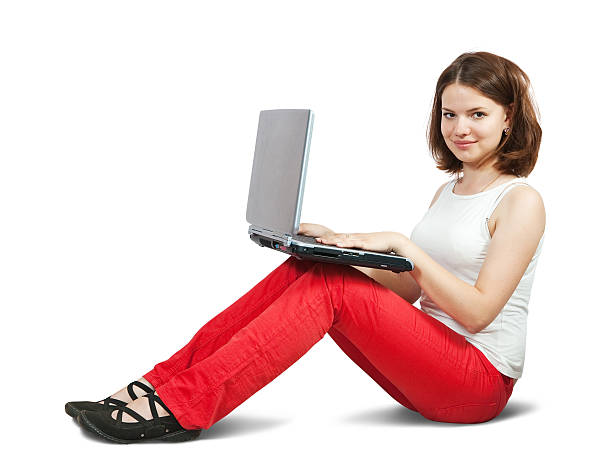 istock young girl  with laptop 113254859
