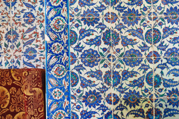 istock Ancient hand made Turkish - Ottoman tiles 1132554020