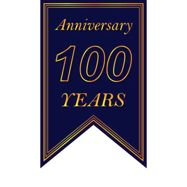 Vector illustration of Anniversary, 100 years multicolored icon. Can be used for web, logo, mobile app, UI, UX